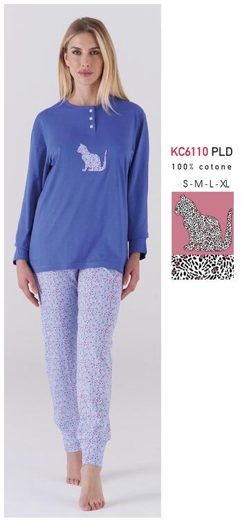 KAREKC6110 PLD- kc6110 pld pigiama donna m/l cotone - Fratelli Parenti